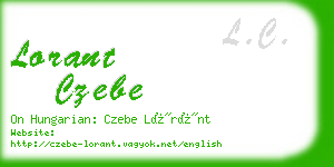 lorant czebe business card